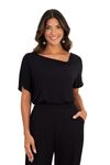 BLUSA RECORTE ANEL PRETO